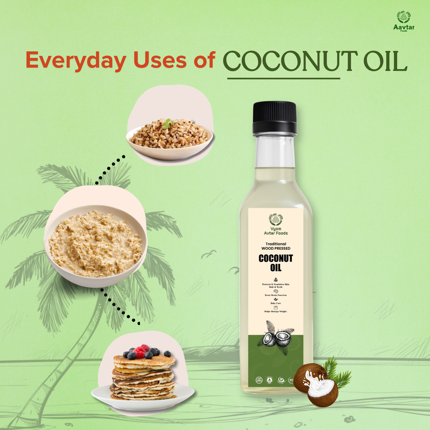 Wood Pressed Coconut Oil