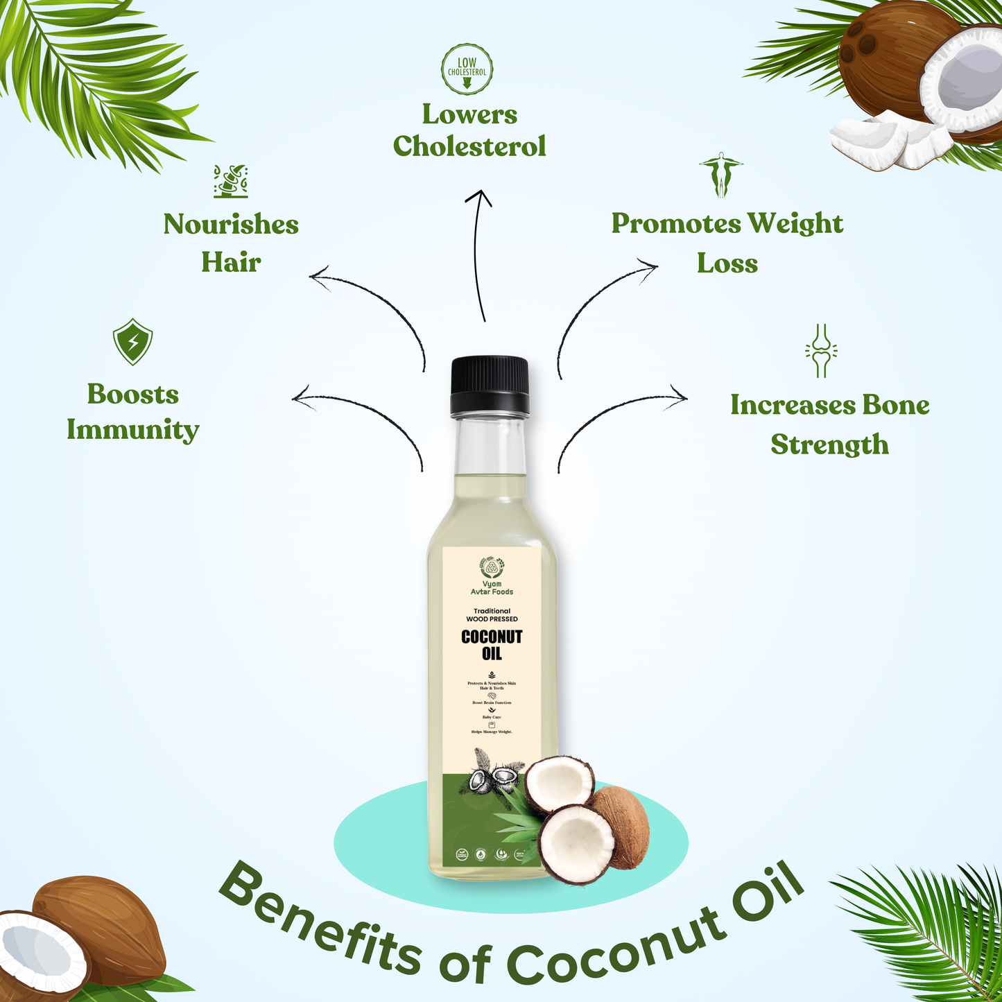 Wood Pressed Coconut Oil