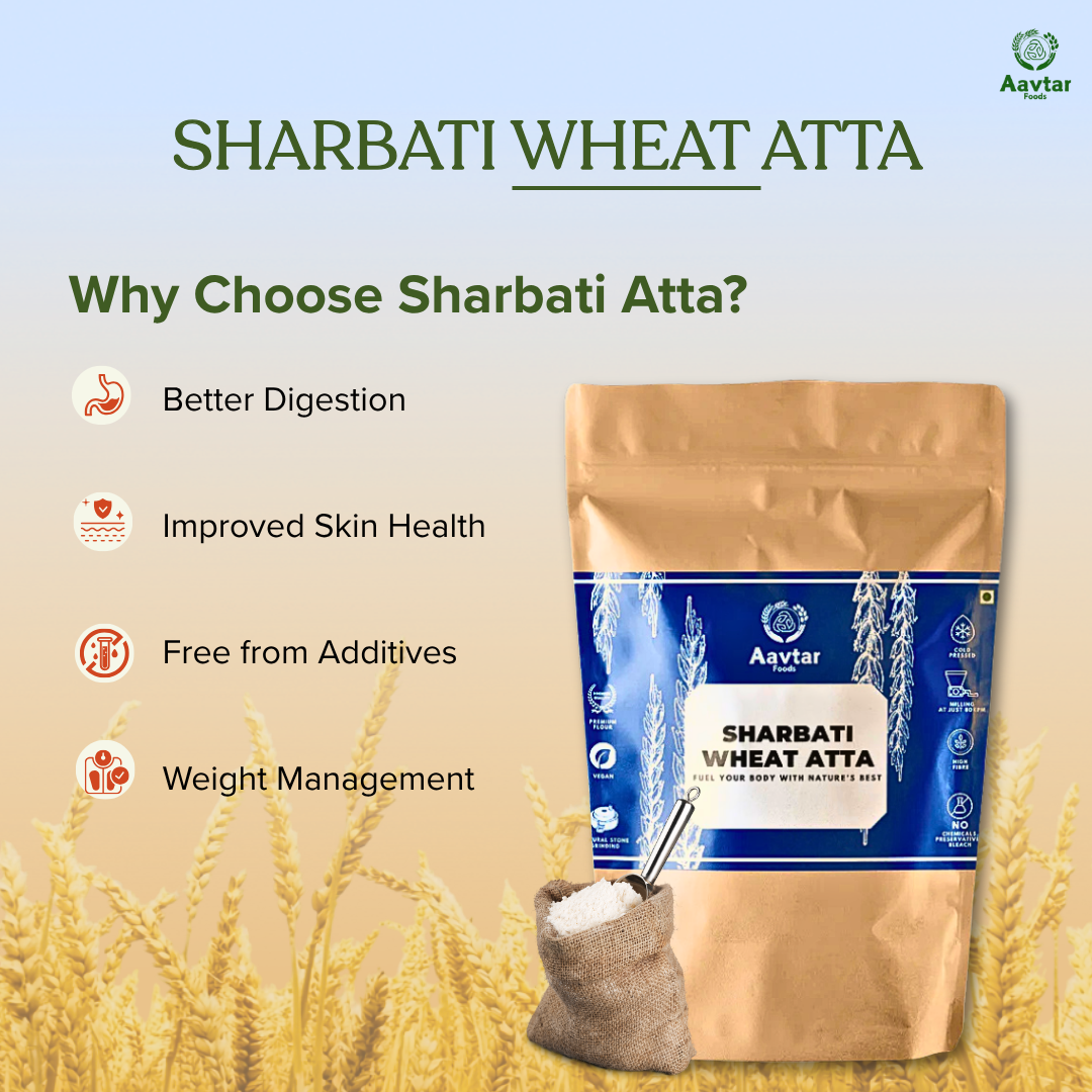 Cold Pressed Sharbati Wheat Atta