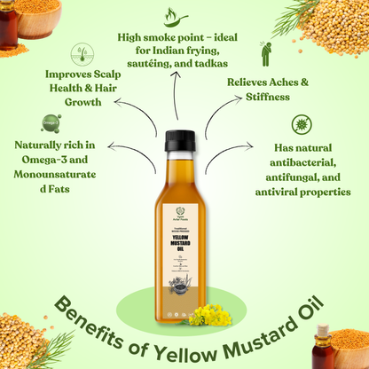 Wood Pressed Yellow Mustard Oil