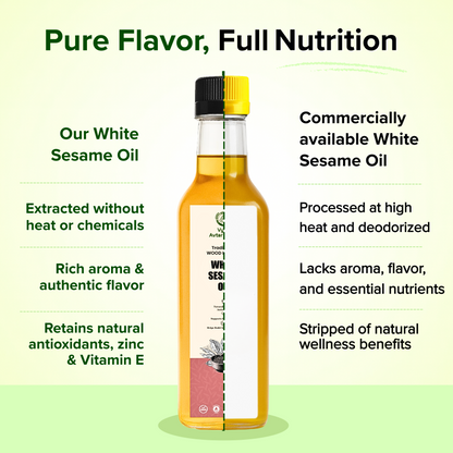 Wood Pressed White Sesame Oil