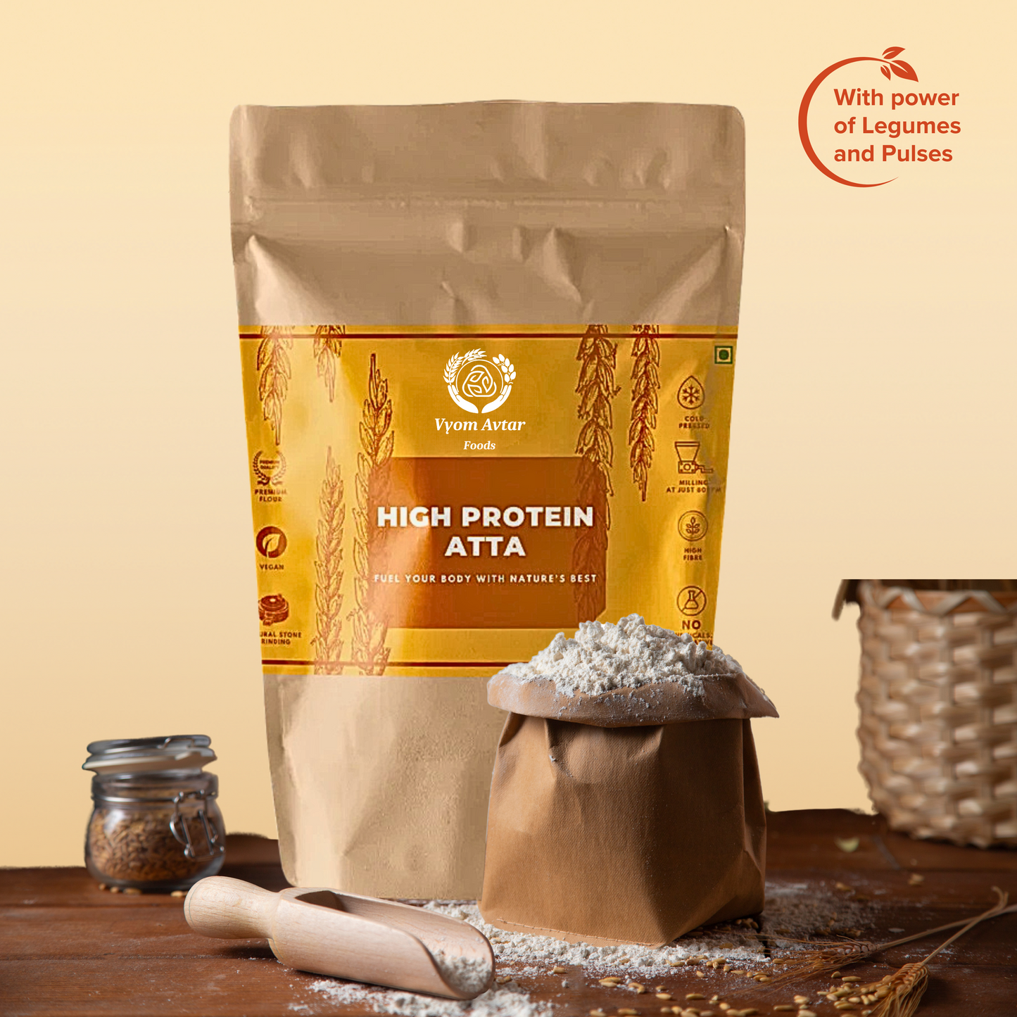 Cold Pressed High Protein Atta